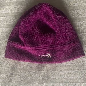 Purple The North Face beanie
